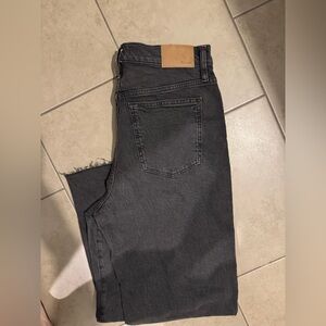 Light black madewell perfect vintage straight jean